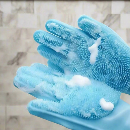 Super Soft Silicone Dog Bath & Massage Gloves