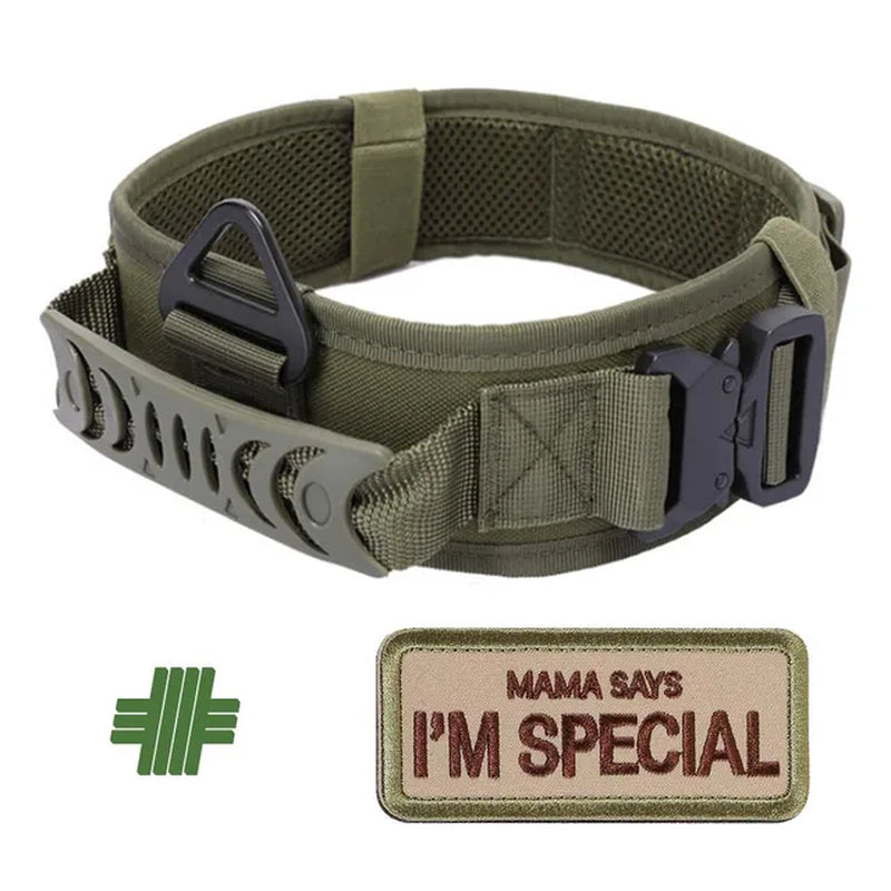 K9 Reflective Tactical Collar with Patch Included