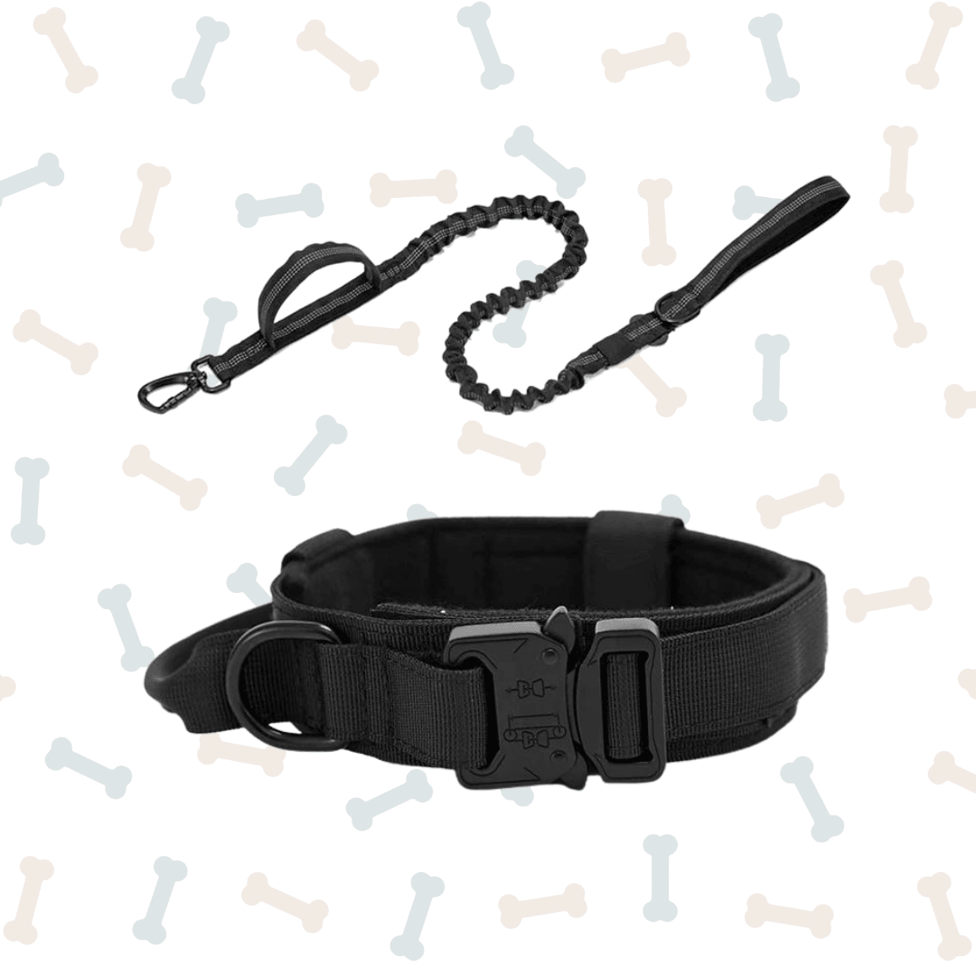 K9 Tactical Dog Collar & Leash Set
