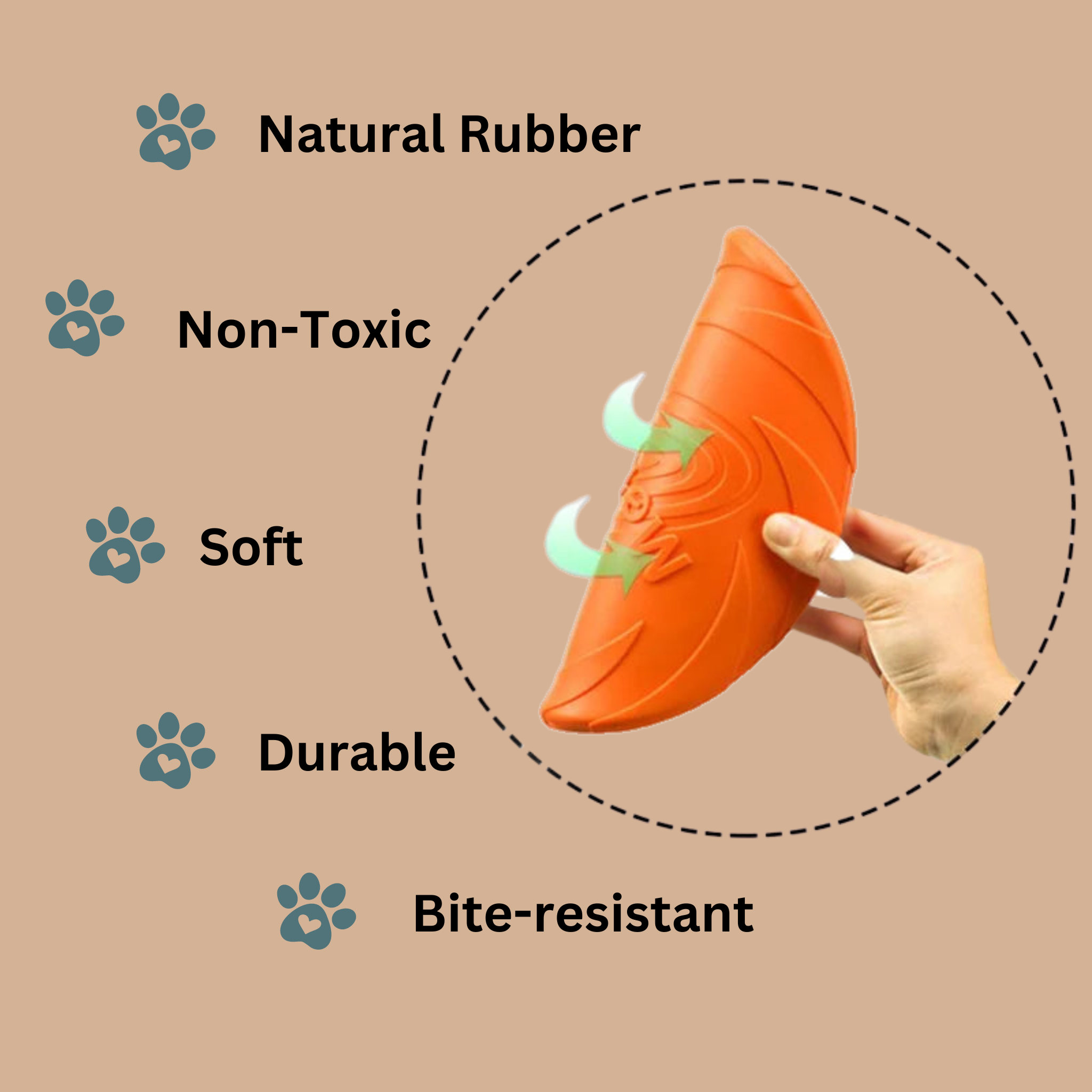 Bite-Resistant Flying Disc for Dog Training and Play