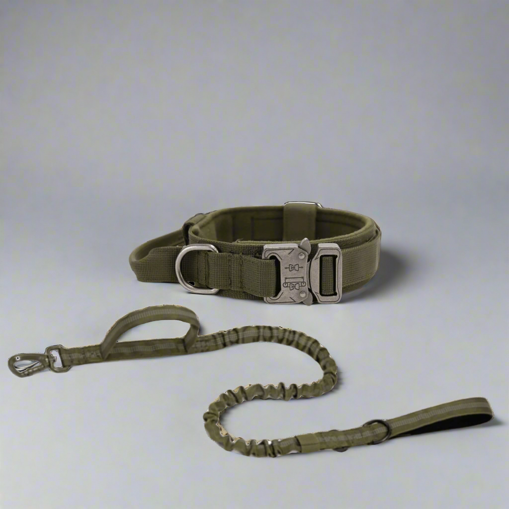 K9 Tactical Dog Collar & Leash Set