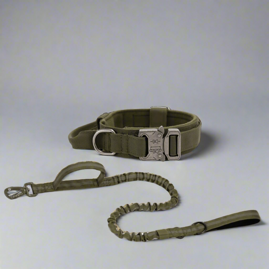 K9 Tactical Dog Collar & Leash Set