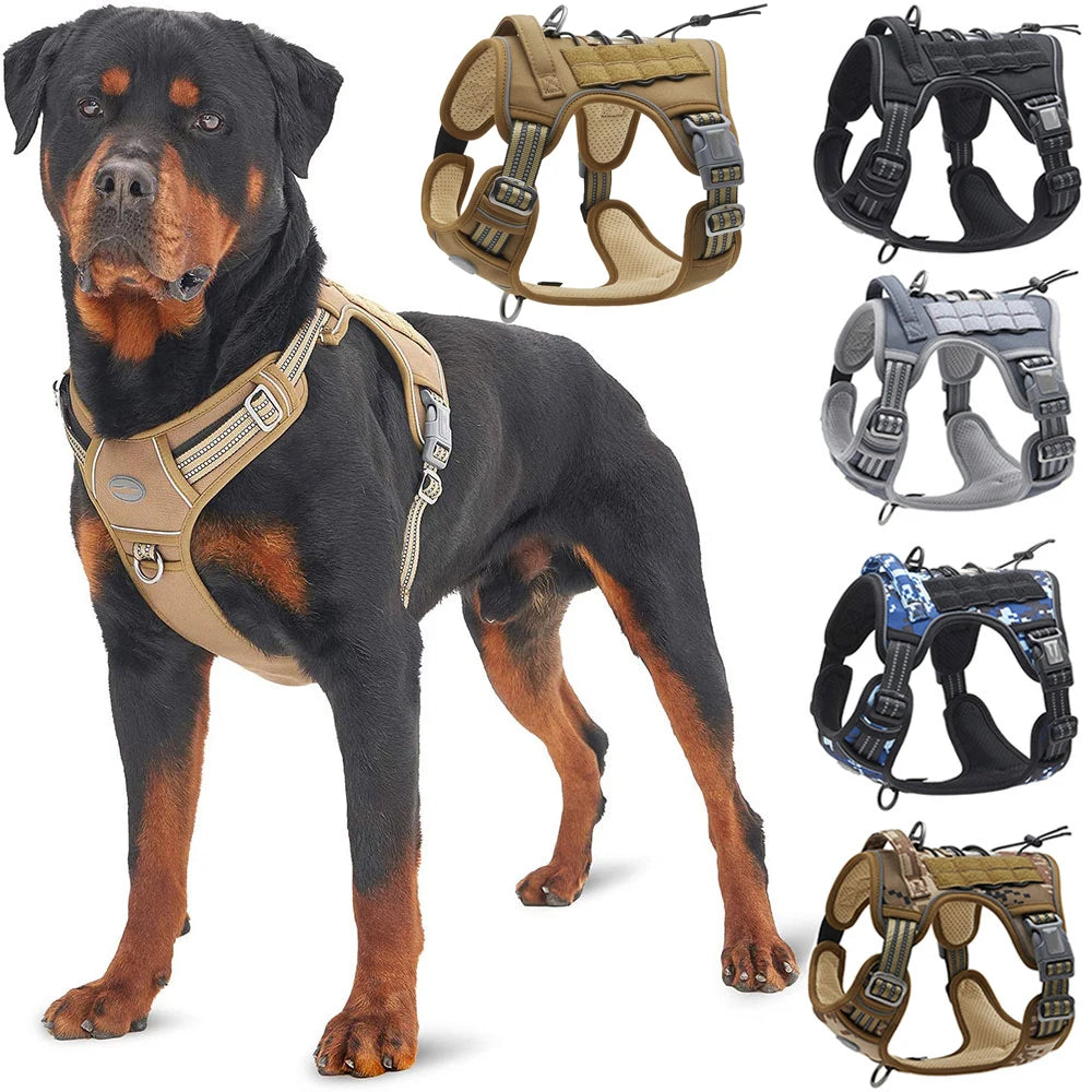 No Pull Tactical Dog Harness & Leash AutoDS