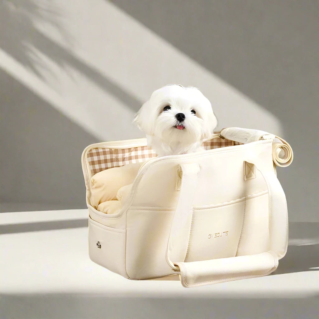 Portable Dog Carrier Handbag | Cotton Pet Bag for Small Dogs & Cats | Ideal for Small Breeds