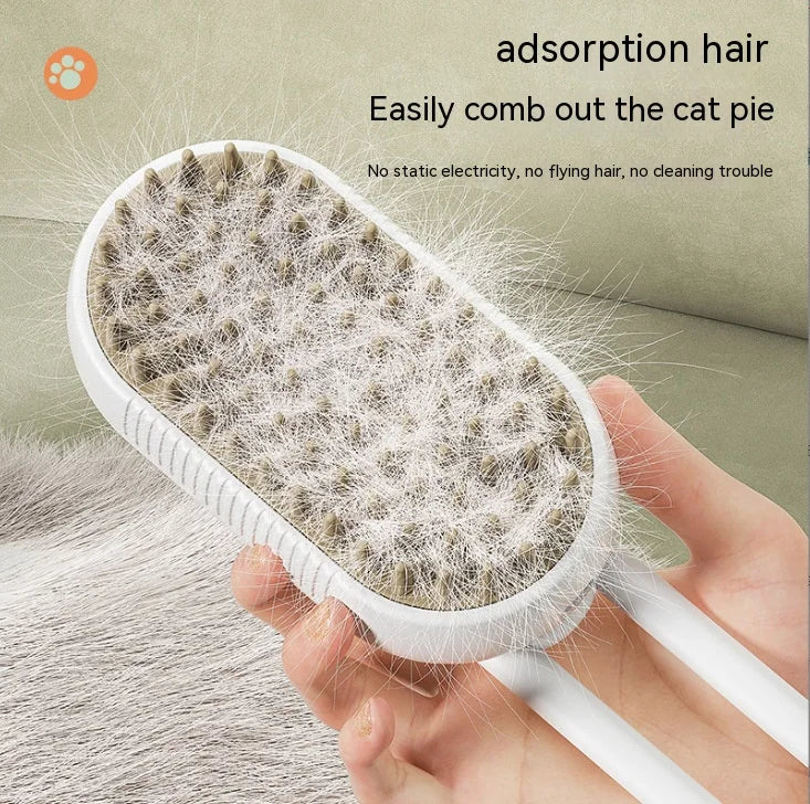 Electric Dog Steaming Comb with One-Click Spray