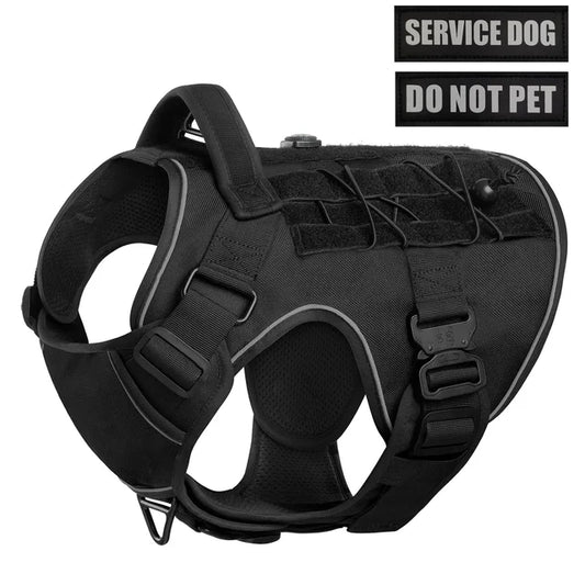 K9 Reflective Tactical Dog Harness with 'Do Not Pet' Patch